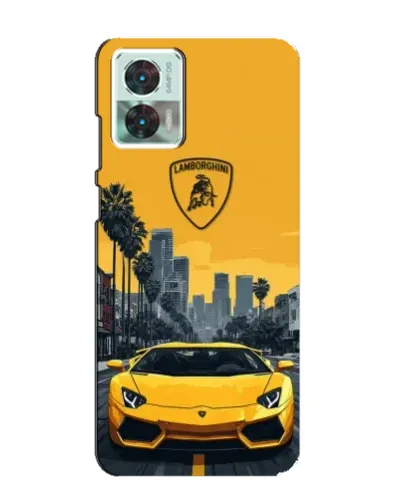 Чохол для Motorola Edge 30 Neo з картинкою «Жовтий Lamborghini місто» Чохол для Motorola Edge 30 Neo з картинкою «Жовтий Lamborghini місто»