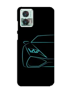 Чохол для Motorola Edge 30 Neo з картинкою «Блакитний силует Lamborghini» Чохол для Motorola Edge 30 Neo з картинкою «Блакитний силует Lamborghini»