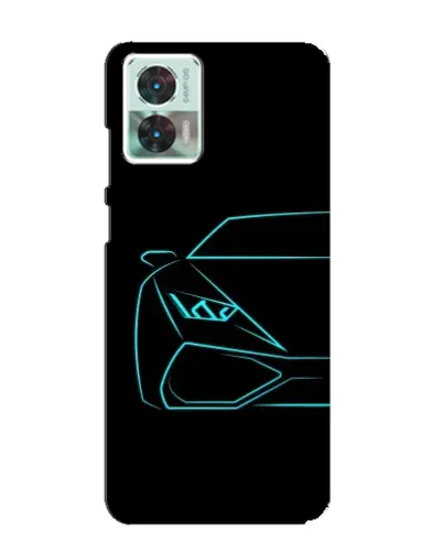Чохол для Motorola Edge 30 Neo з картинкою «Блакитний силует Lamborghini» Чохол для Motorola Edge 30 Neo з картинкою «Блакитний силует Lamborghini»