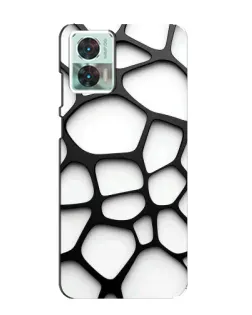 Чехол для Motorola Edge 30 Neo с картинкой «Белая объемная сетка»