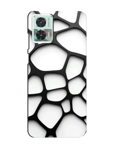 Чехол для Motorola Edge 30 Neo с картинкой «Белая объемная сетка»