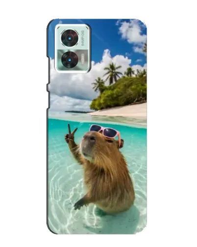 Чехол для Motorola Edge 30 Neo с картинкой «Капибара на море» Чехол для Motorola Edge 30 Neo с картинкой «Капибара на море»