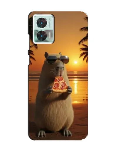 Чехол для Motorola Edge 30 Neo с картинкой «Капибара с пиццей» Чехол для Motorola Edge 30 Neo с картинкой «Капибара с пиццей»