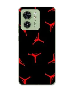 Чехол для Motorola Edge 40 с картинкой «Jordan Red Pattern»
