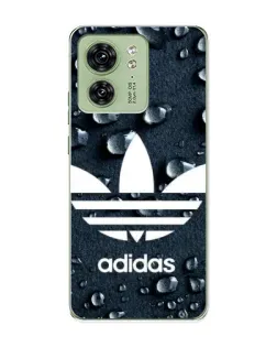 Чехол для Motorola Edge 40 с картинкой «Adidas Trefoil Blue»