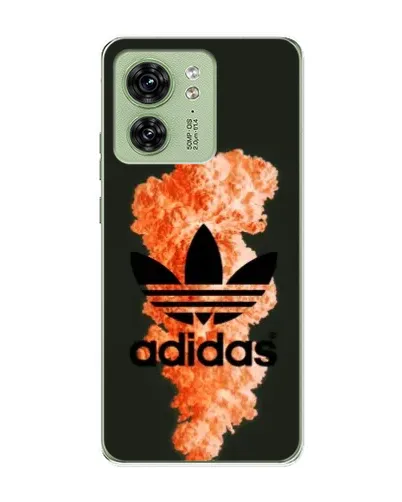 Чохол для Motorola Edge 40 з картинкою «Помаранчевий дим Adidas»