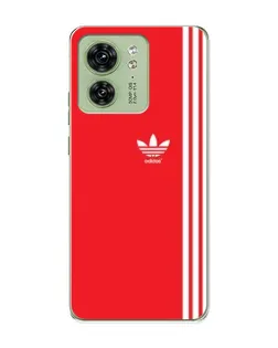 Чохол для Motorola Edge 40 з картинкою «Червоний мінімалізм Adidas»
