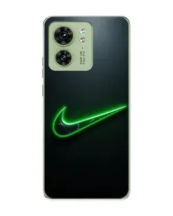 Чехол для Motorola Edge 40 с картинкой «Неоновый контур Nike»
