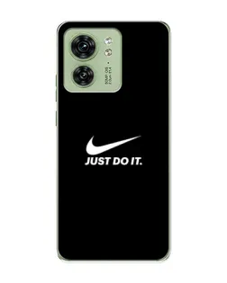 Чехол для Motorola Edge 40 с картинкой «Минимализм от Nike»