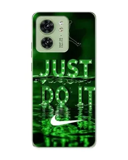 Чехол для Motorola Edge 40 с картинкой «Зеленый неоновый Nike»