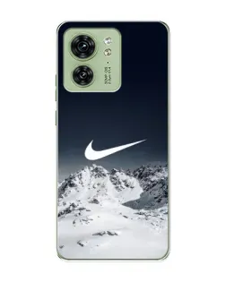 Чехол для Motorola Edge 40 с картинкой «Nike — зимние горы»
