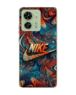 Чехол для Motorola Edge 40 с картинкой «Nike в абстракции»