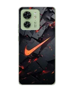 Чехол для Motorola Edge 40 с картинкой «Nike — эффект разломов»