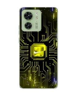 Чехол для Motorola Edge 40 с картинкой «Nike — золотая искра»