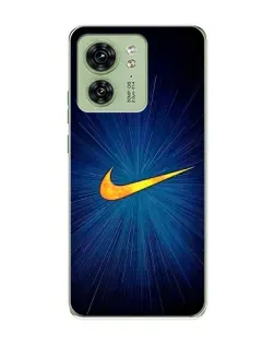 Чехол для Motorola Edge 40 с картинкой «Синий пульс Nike»