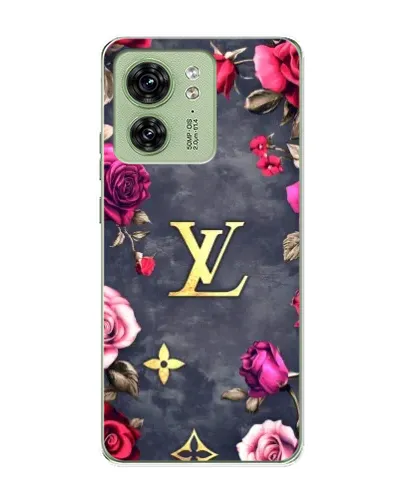 Чехол для Motorola Edge 40 с картинкой «Цветочный Louis Vuitton»