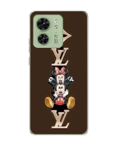 Чехол для Motorola Edge 40 с картинкой «LV и Микки Маус»