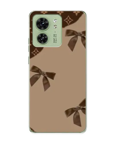 Чехол для Motorola Edge 40 с картинкой «LV — кофейный атлас»