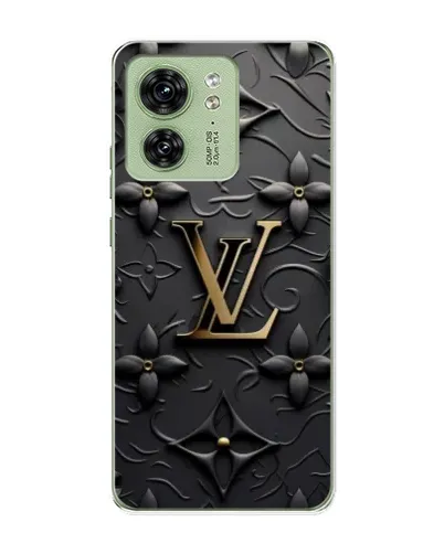 Чехол для Motorola Edge 40 с картинкой «Кожаная текстура LV»