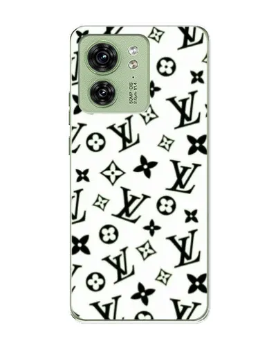 Чехол для Motorola Edge 40 с картинкой «Монохромный хаос LV»