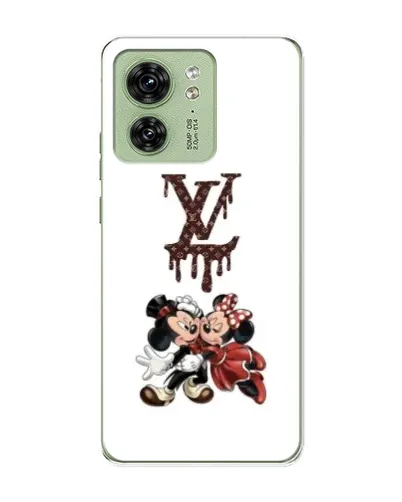 Чехол для Motorola Edge 40 с картинкой «LV и Микки Маус»