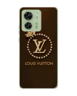 Чехол для Motorola Edge 40 с картинкой «LV — золотая печать»