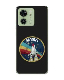Чехол для Motorola Edge 40 с картинкой «NASA — эмблема миссии»