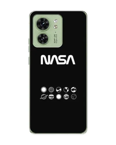 Чехол для Motorola Edge 40 с картинкой «NASA — технический принт»