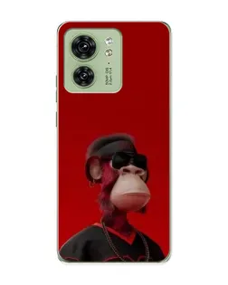 Чехол для Motorola Edge 40 с картинкой «Bored Ape в красном» Чехол для Motorola Edge 40 с картинкой «Bored Ape в красном»