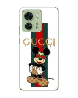Чехол для Motorola Edge 40 с картинкой «Микки Маус Gucci — полосы» Чехол для Motorola Edge 40 с картинкой «Микки Маус Gucci — полосы»
