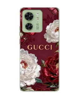 Чехол для Motorola Edge 40 с картинкой «Gucci — бордовые розы» Чехол для Motorola Edge 40 с картинкой «Gucci — бордовые розы»