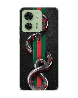 Чехол для Motorola Edge 40 с картинкой «Gucci — змея на полосе» Чехол для Motorola Edge 40 с картинкой «Gucci — змея на полосе»