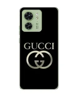 Чехол для Motorola Edge 40 с картинкой «Gucci — золото на черном» Чехол для Motorola Edge 40 с картинкой «Gucci — золото на черном»