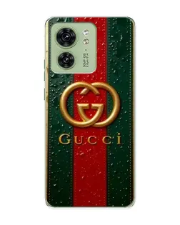 Чехол для Motorola Edge 40 с картинкой «Gucci — фирменная полоса и золото» Чехол для Motorola Edge 40 с картинкой «Gucci — фирменная полоса и золото»