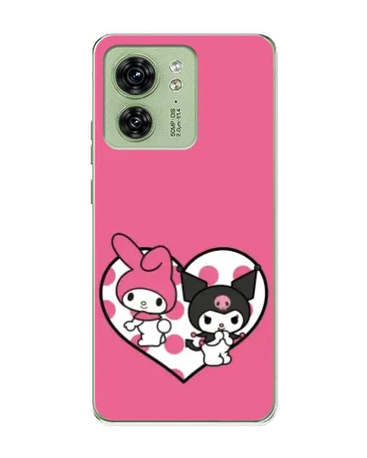 Чехол для Motorola Edge 40 с картинкой «Kuromi и My Melody»