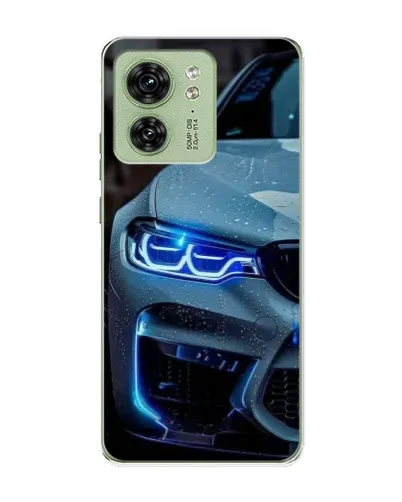Чехол для Motorola Edge 40 с картинкой «Взгляд BMW с синими фарами» Чехол для Motorola Edge 40 с картинкой «Взгляд BMW с синими фарами»