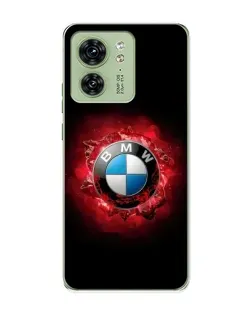 Чехол для Motorola Edge 40 с картинкой «Логотип BMW — вспышка»