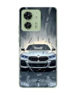 Чехол для Motorola Edge 40 с картинкой «BMW в свете фар»