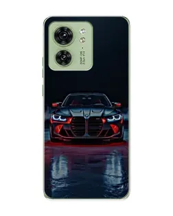 Чехол для Motorola Edge 40 с картинкой «BMW на мокрой дороге»