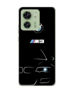 Чехол для Motorola Edge 40 с картинкой «Минималистичный принт BMW M3»