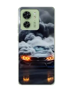 Чехол для Motorola Edge 40 с картинкой «BMW в дыму»