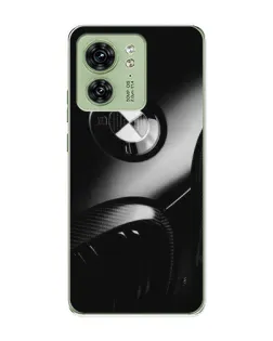Чехол для Motorola Edge 40 с картинкой «Эмблема BMW — макро»