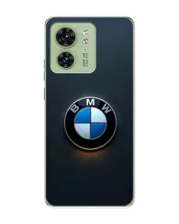 Чехол для Motorola Edge 40 с картинкой «Логотип BMW — минимализм»