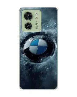 Чехол для Motorola Edge 40 с картинкой «Логотип BMW — лед»