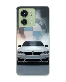Чехол для Motorola Edge 40 с картинкой «BMW в белом дыму»