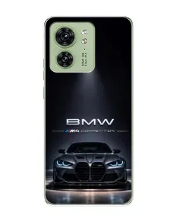 Чехол для Motorola Edge 40 с картинкой «BMW сквозь ночной город»
