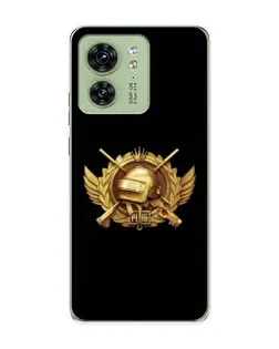 Чехол для Motorola Edge 40 с картинкой «PUBG — оранжевый градиент»