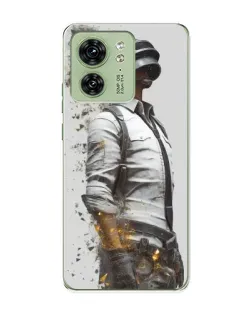 Чехол для Motorola Edge 40 с картинкой «PUBG — боец в пыли»
