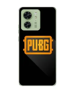 Чехол для Motorola Edge 40 с картинкой «PUBG — рамка лого»