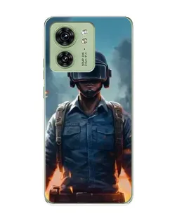 Чехол для Motorola Edge 40 с картинкой «PUBG — реалистичный герой»
